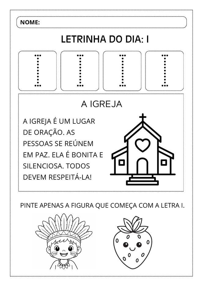 Atividades aprendendo o alfabeto