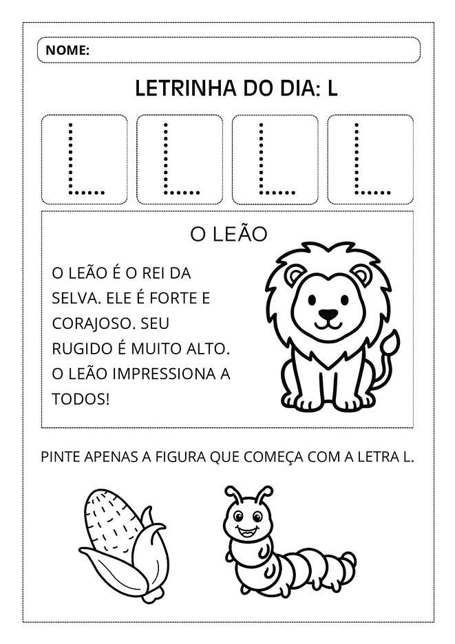 Atividades aprendendo o alfabeto