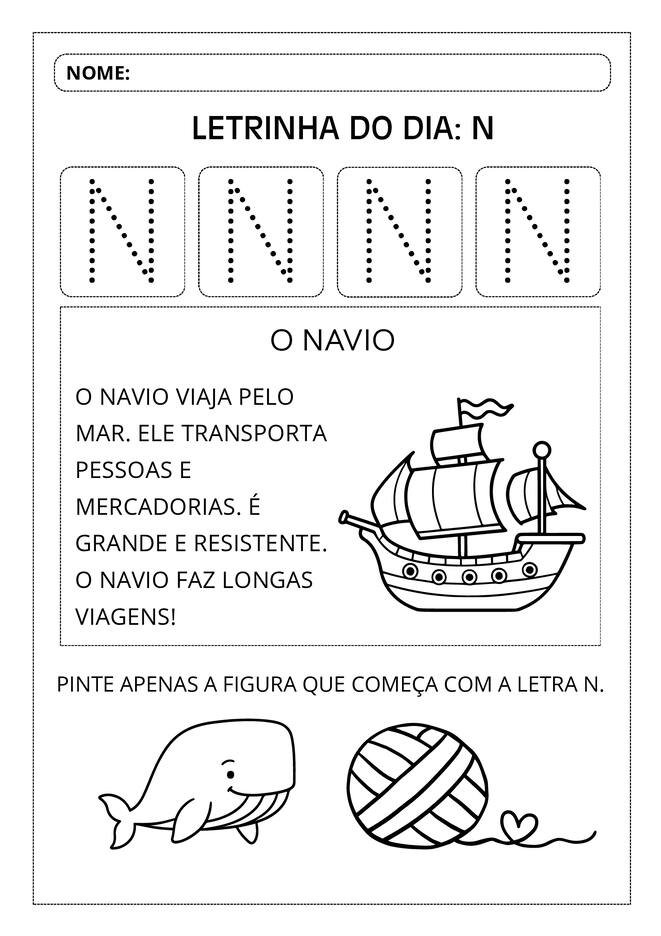 Atividades aprendendo o alfabeto