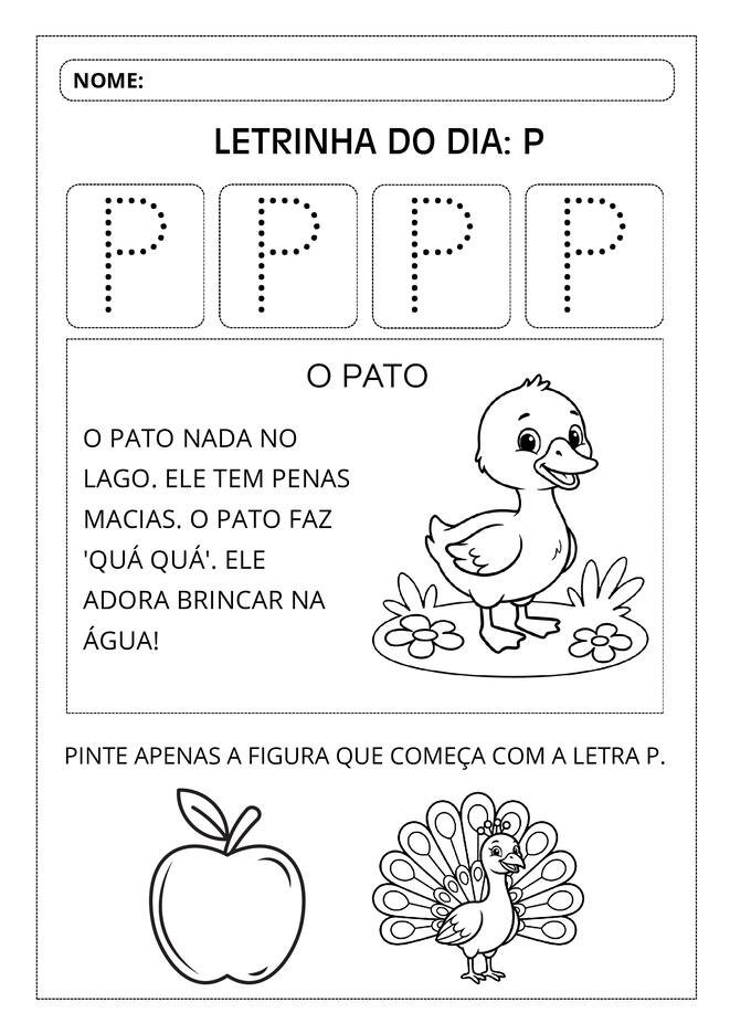 Atividades aprendendo o alfabeto