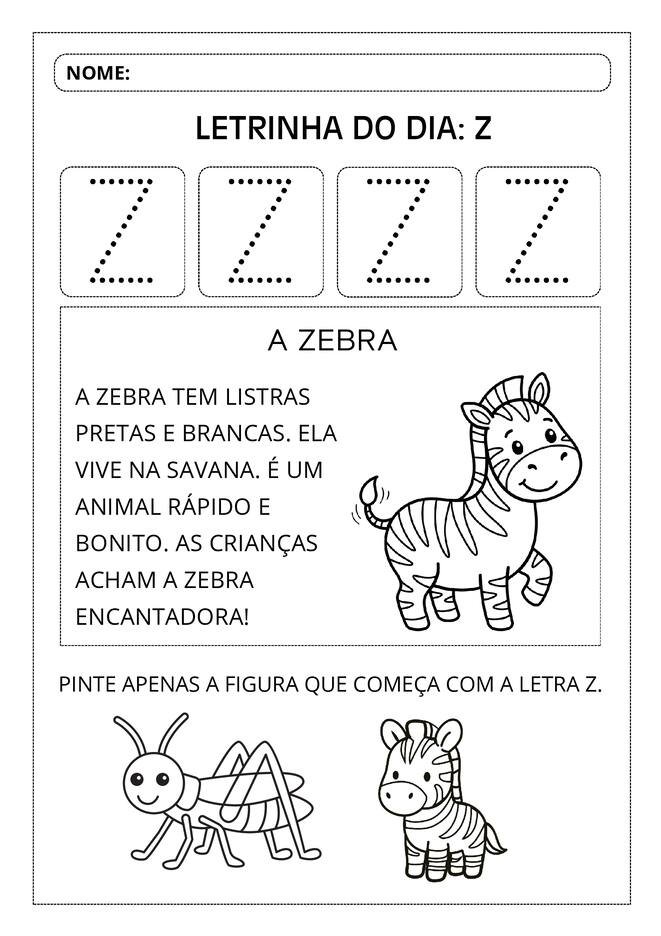 Atividades aprendendo o alfabeto