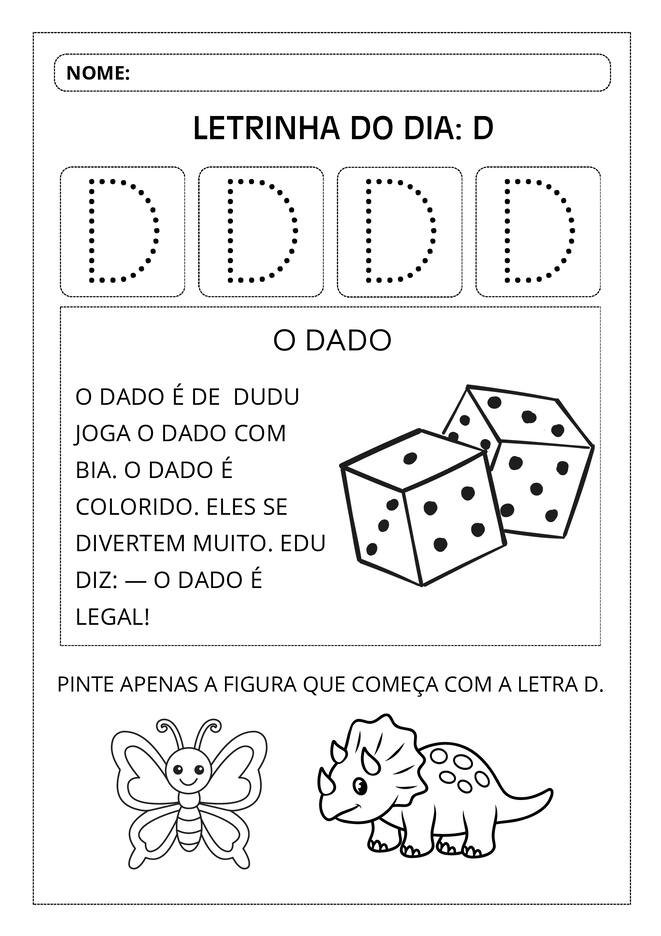 Atividades aprendendo o alfabeto