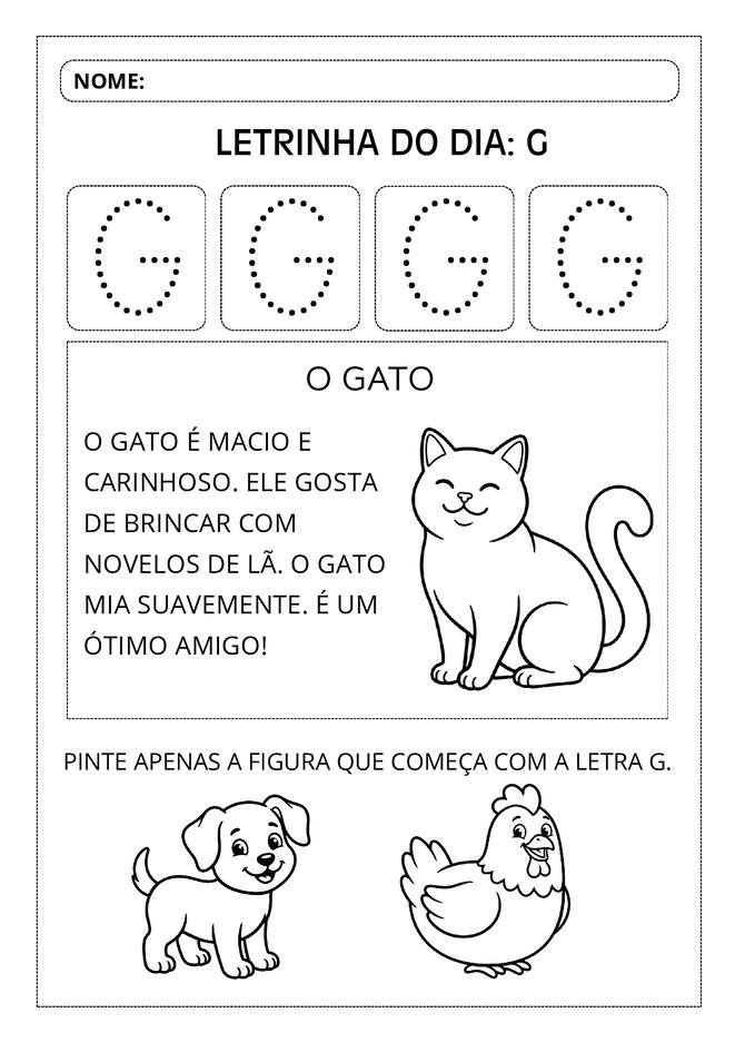 Atividades aprendendo o alfabeto