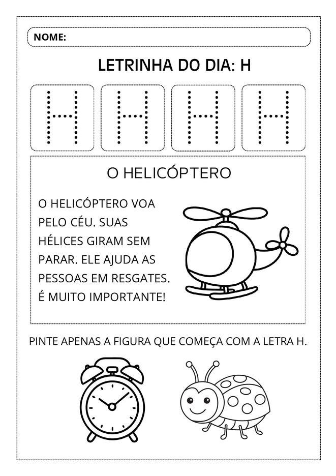 Atividades aprendendo o alfabeto