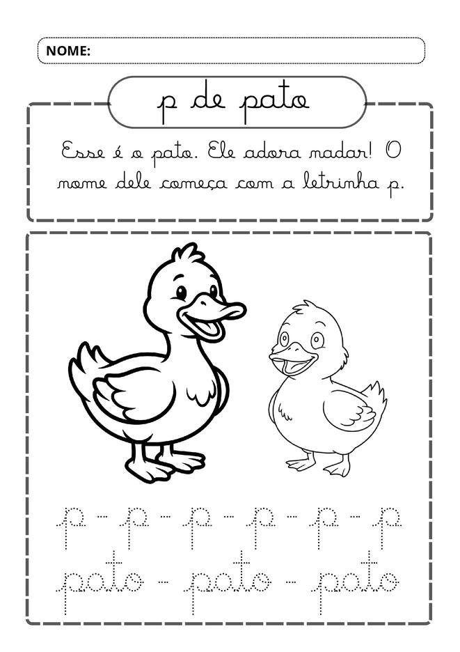 Meu alfabeto cursivo divertido