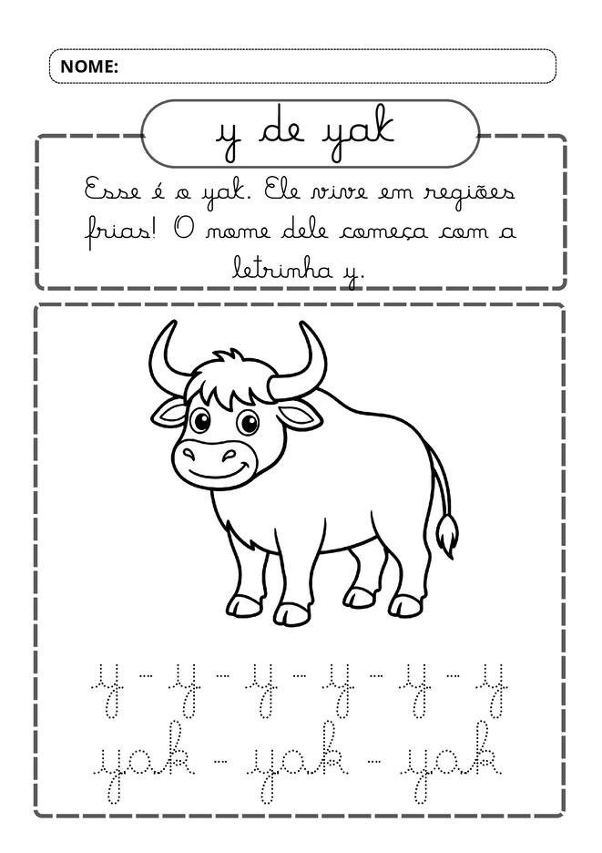 Meu alfabeto cursivo divertido