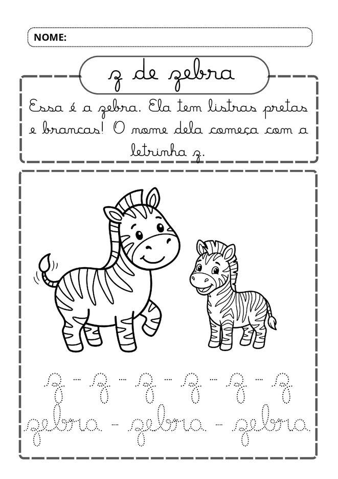 Meu alfabeto cursivo divertido