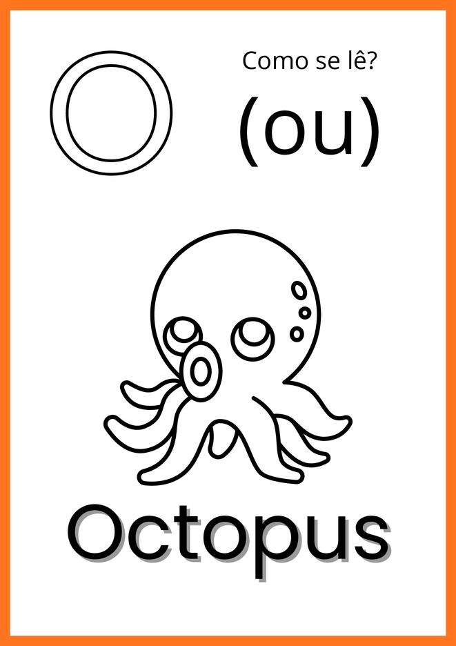 alfabeto ilustrado em ingles