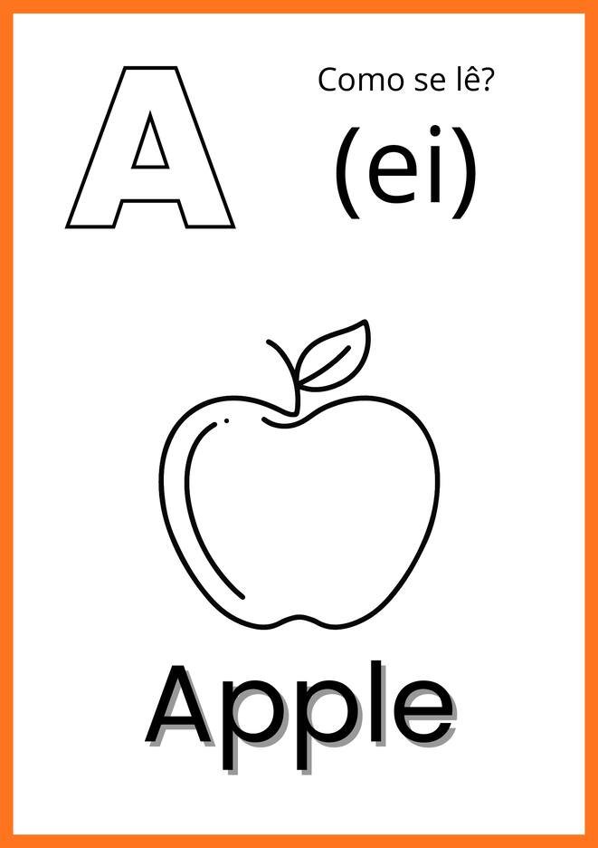 alfabeto ilustrado em ingles