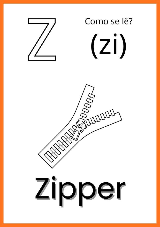 alfabeto ilustrado em ingles