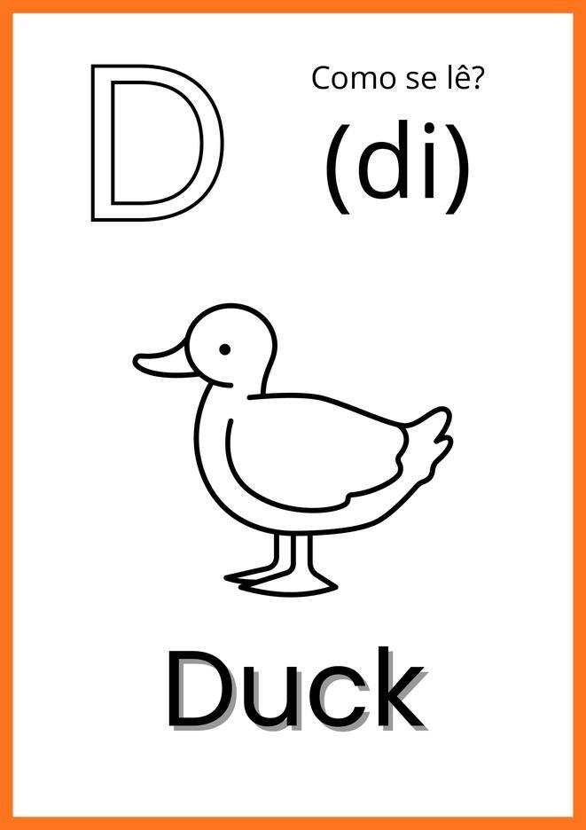 alfabeto ilustrado em ingles