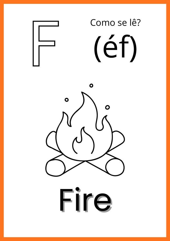 alfabeto ilustrado em ingles
