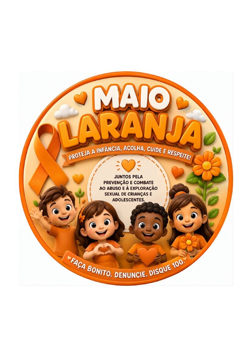 Painel redondo maio laranja para imprimir