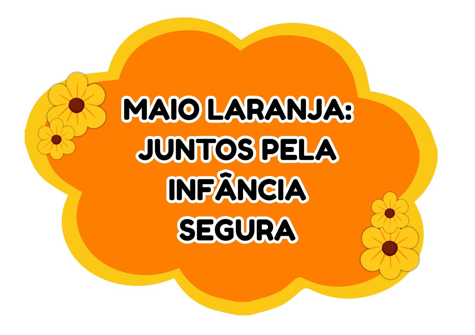 plaquinhas maio laranja para imprimir