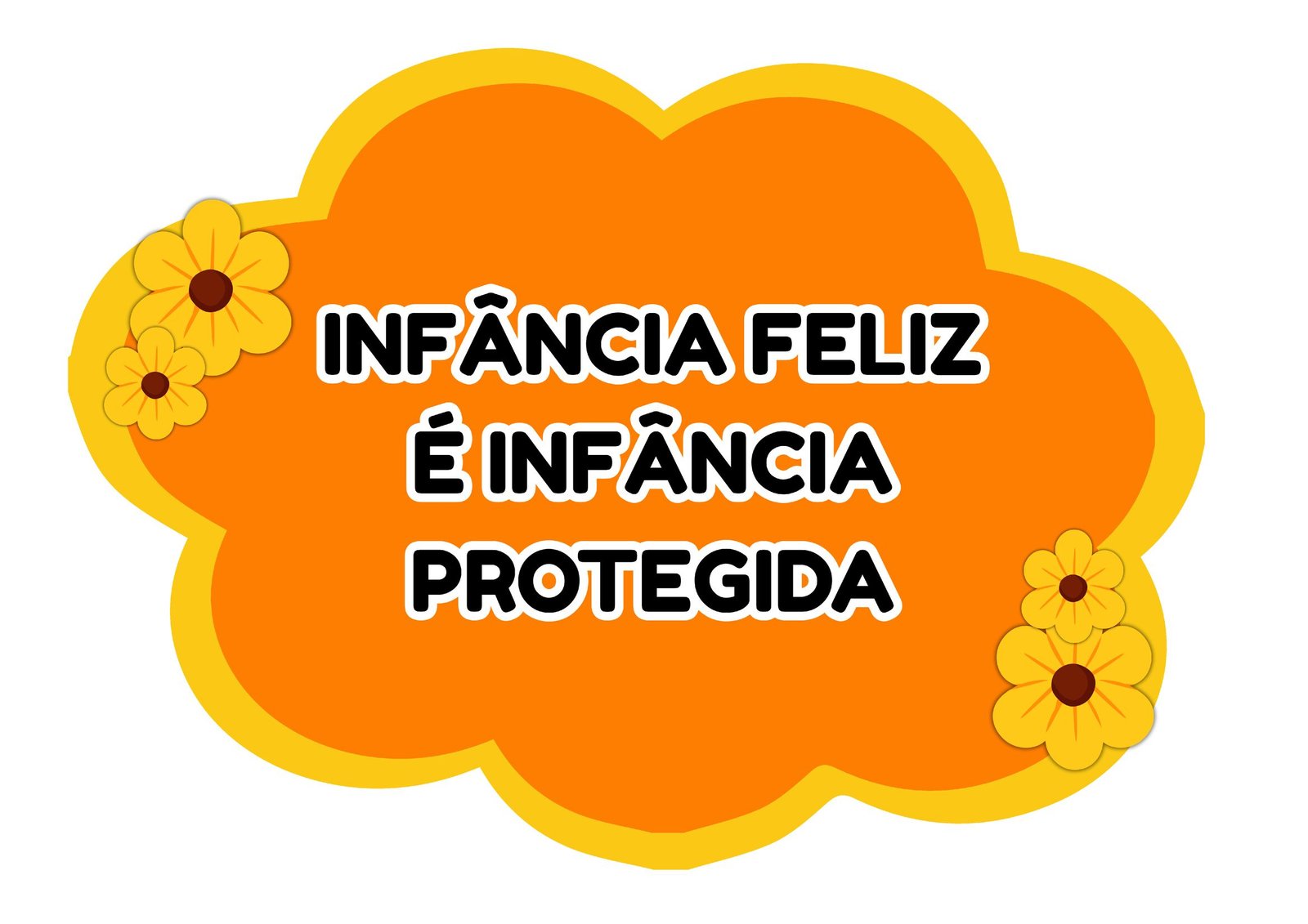 plaquinhas maio laranja para imprimir