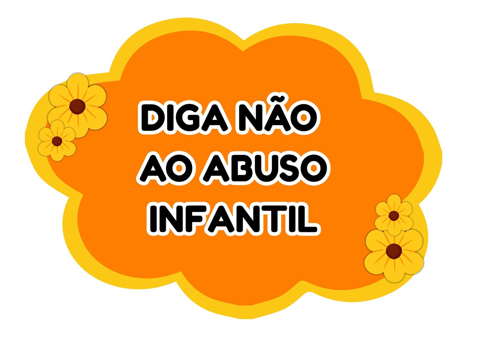 plaquinhas maio laranja para imprimir