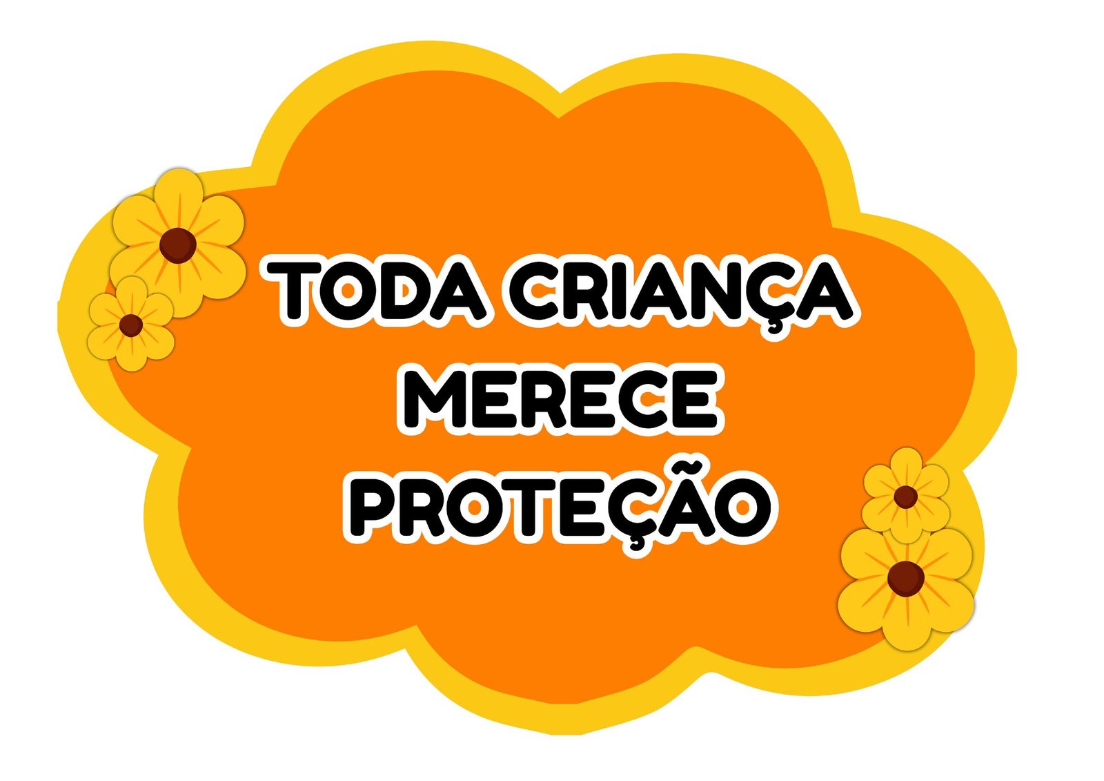 plaquinhas maio laranja para imprimir