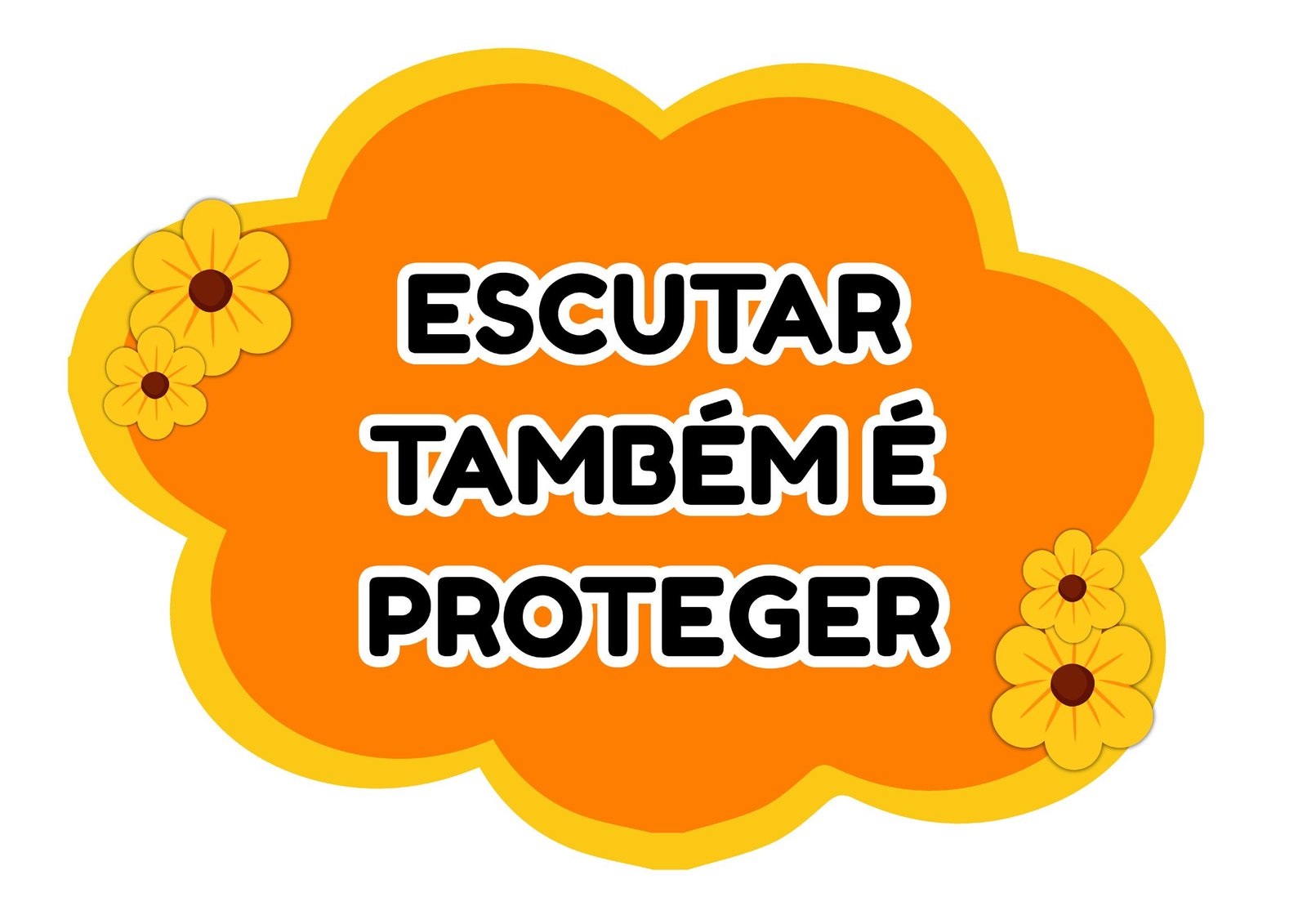 plaquinhas maio laranja para imprimir