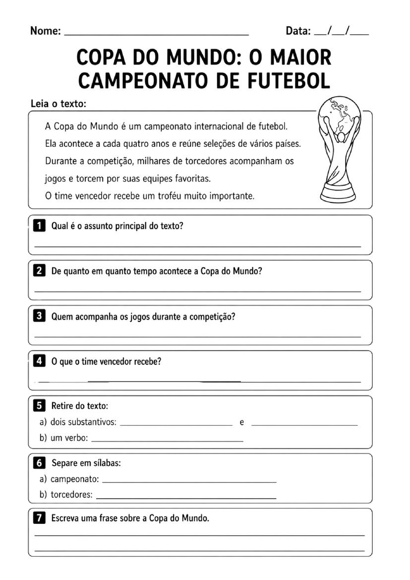 atividades copa do mundo 2o ano fundamental