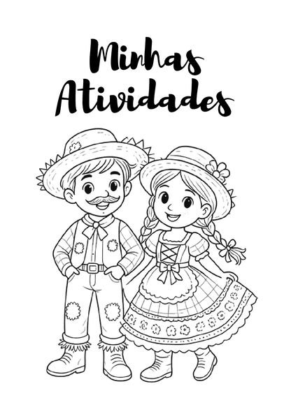 Capinhas de atividades juninas para imprimir