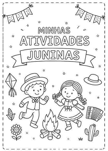 Capinhas de atividades juninas para imprimir