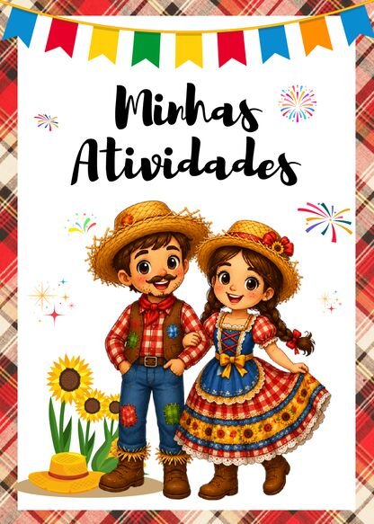 Capinhas de atividades juninas para imprimir