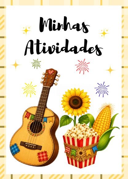 Capinhas de atividades juninas para imprimir