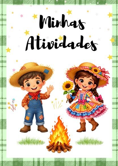 Capinhas de atividades juninas para imprimir