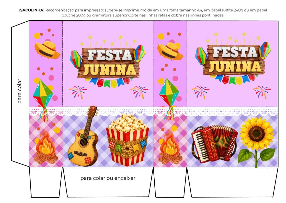 Lembrancinhas Festa Junina para Imprimir