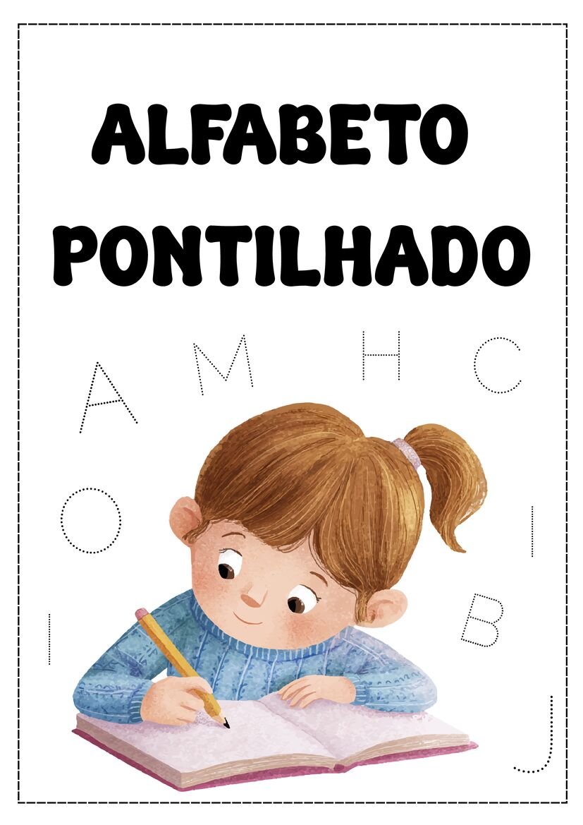 Alfabeto pontilhado colorido pronto para baixar e imprimir