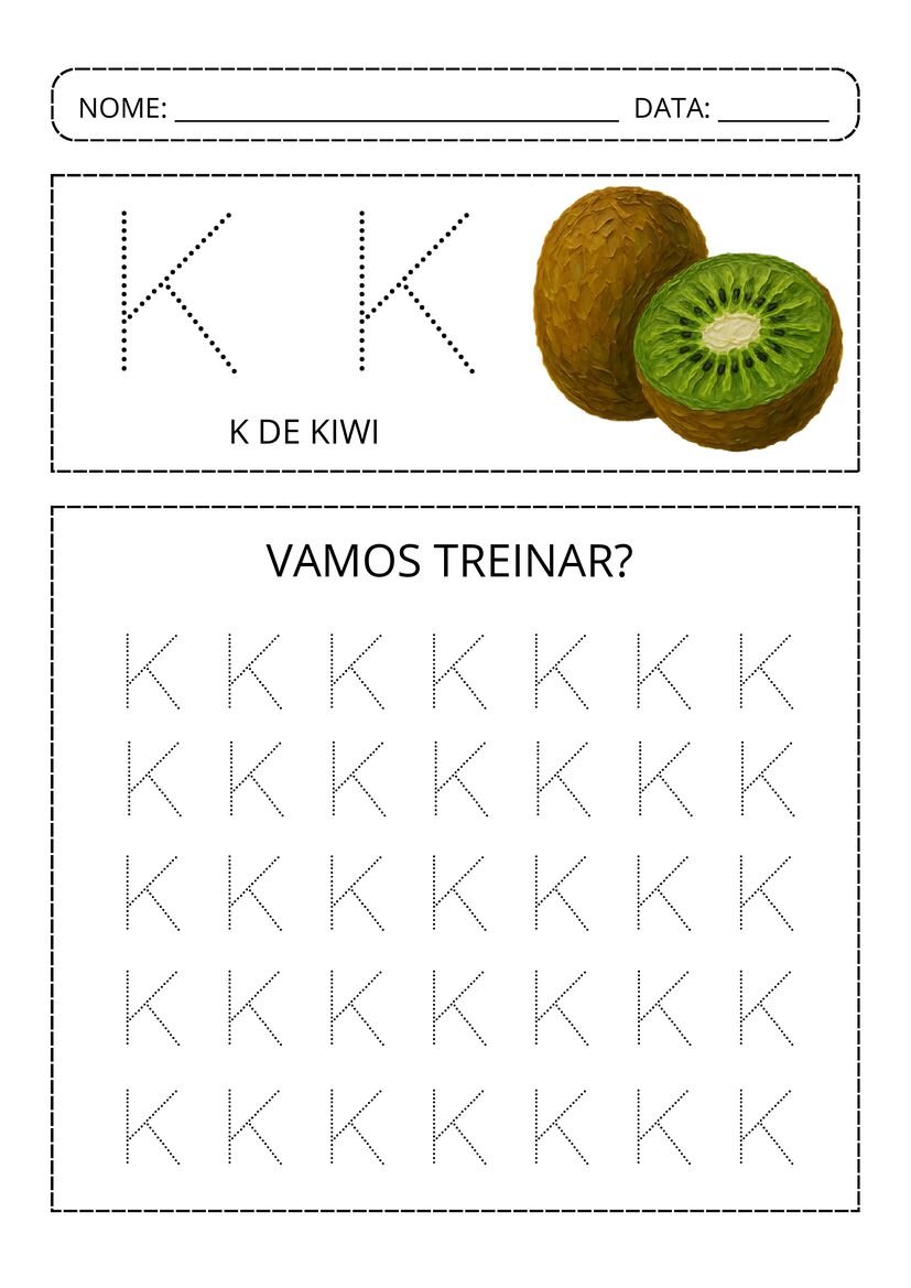 Alfabeto pontilhado colorido pronto para baixar e imprimir