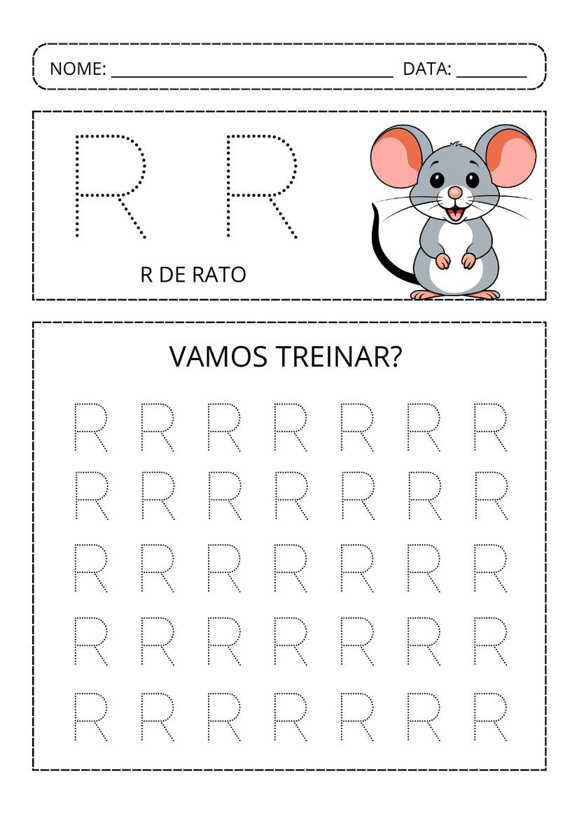 Alfabeto pontilhado colorido pronto para baixar e imprimir