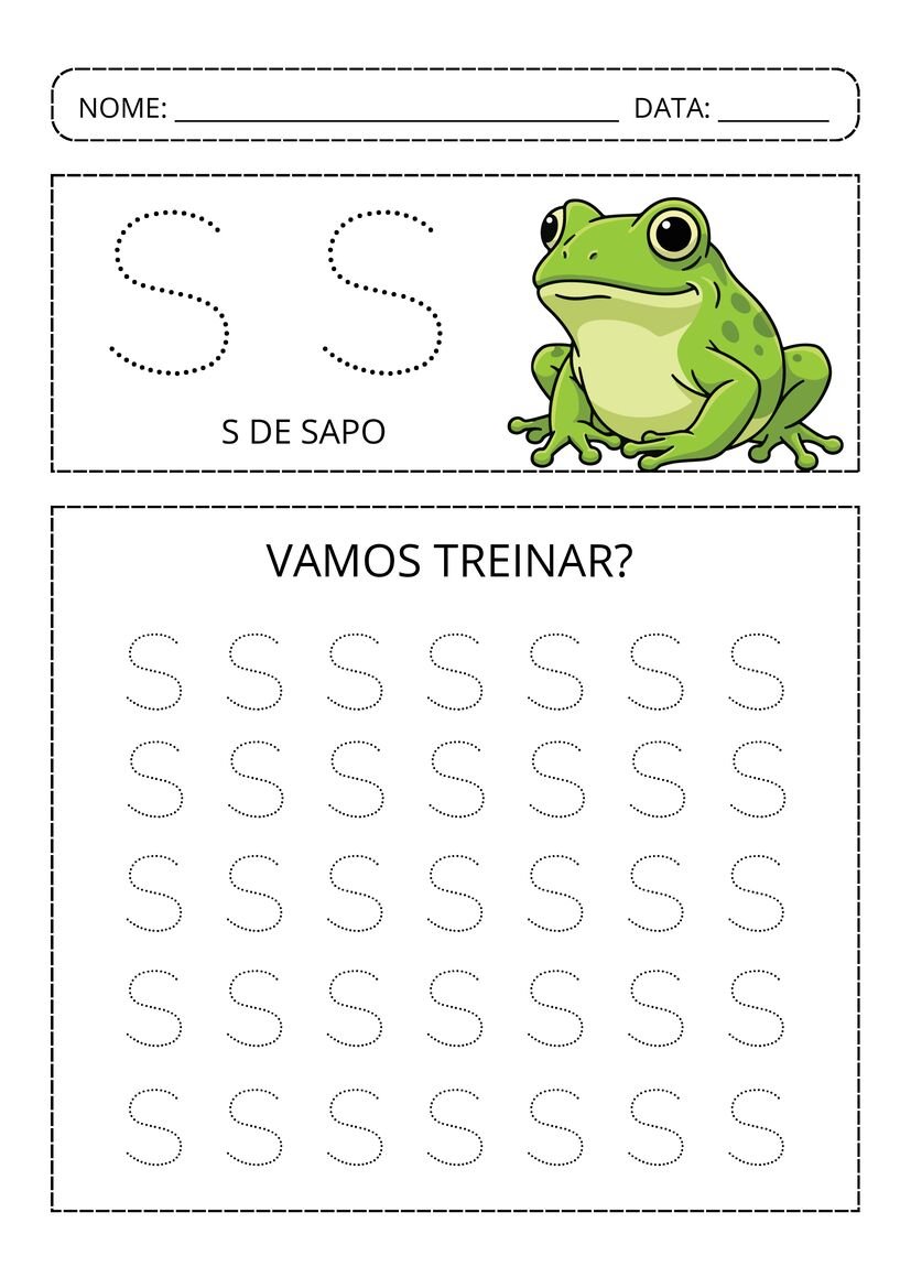 Alfabeto pontilhado colorido pronto para baixar e imprimir