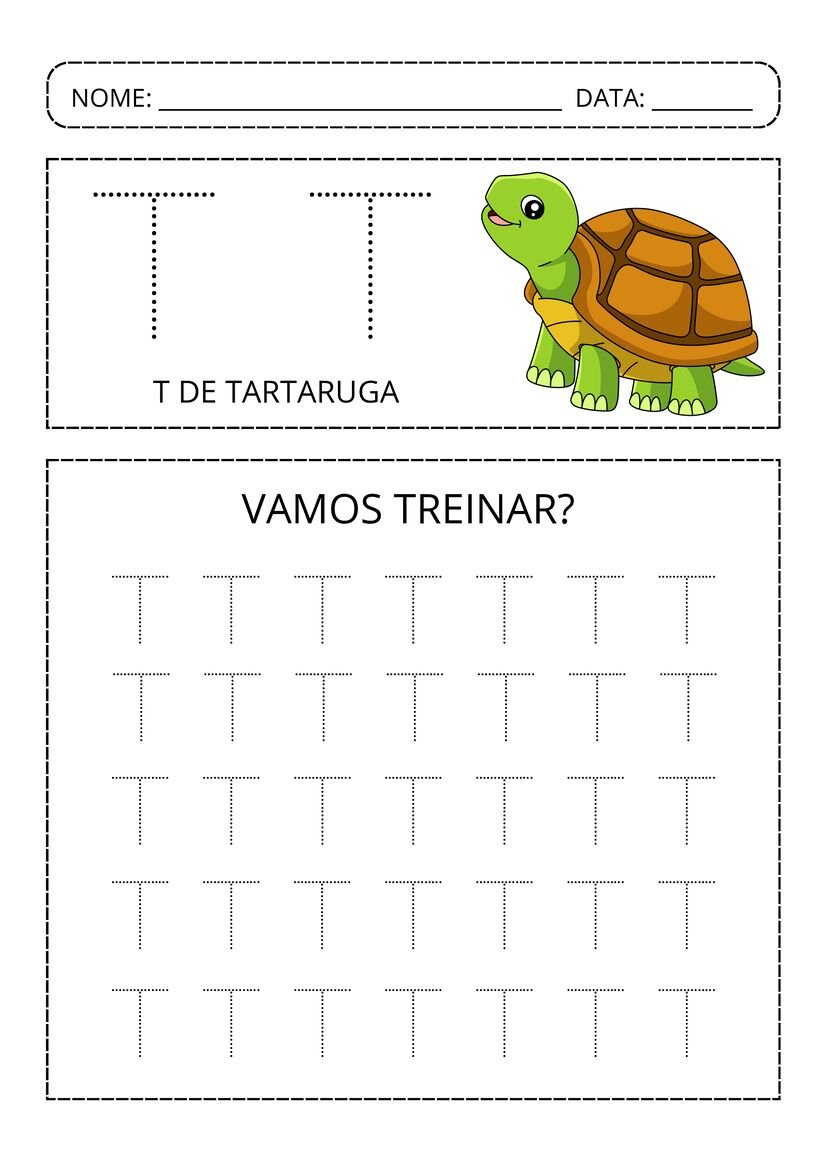Alfabeto pontilhado colorido pronto para baixar e imprimir