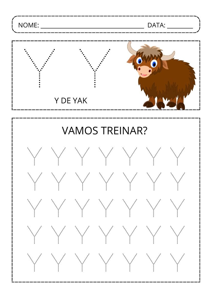 Alfabeto pontilhado colorido pronto para baixar e imprimir