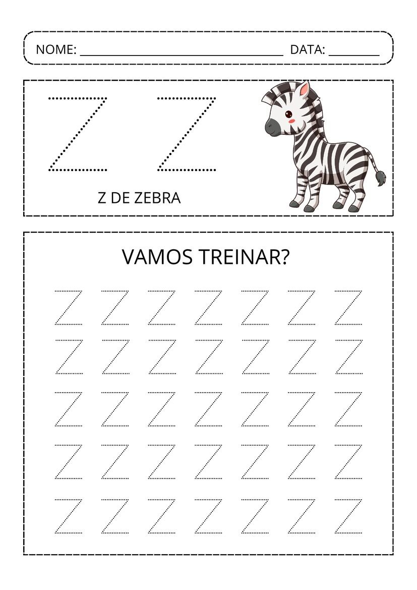 Alfabeto pontilhado colorido pronto para baixar e imprimir