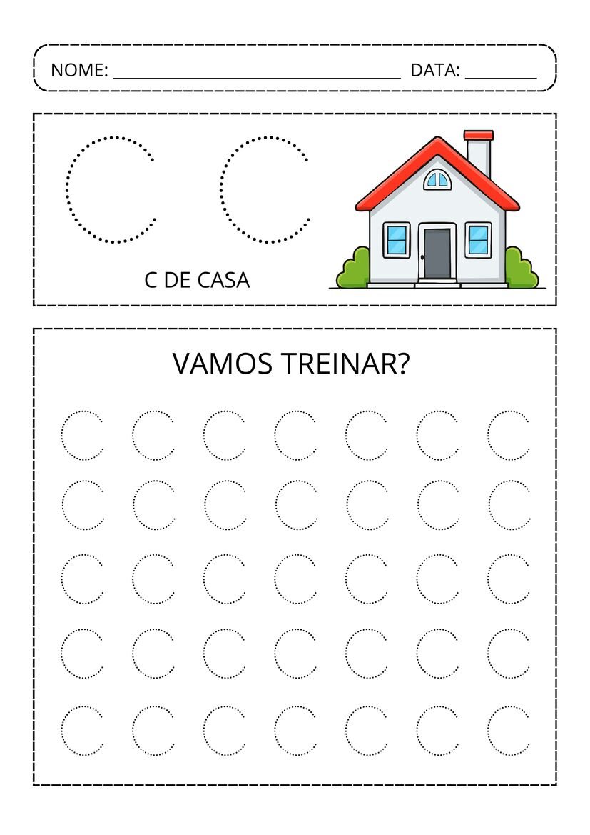 Alfabeto pontilhado colorido pronto para baixar e imprimir