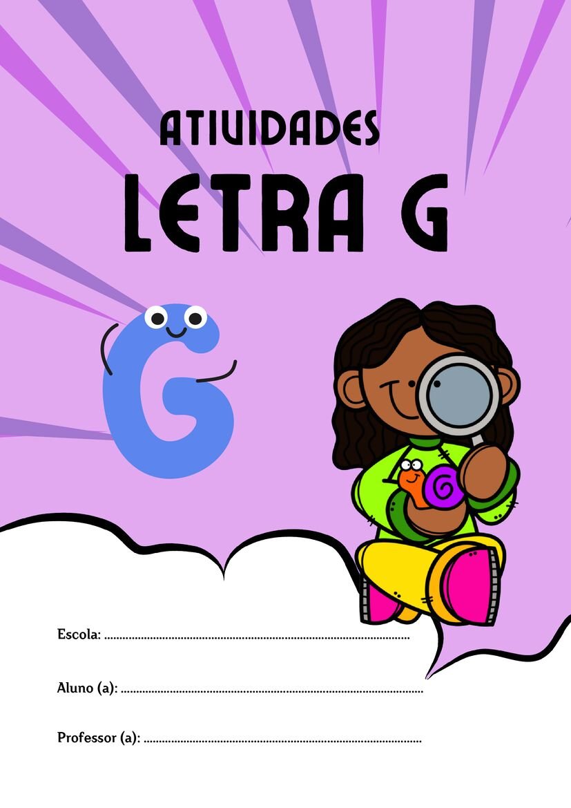 Atividades letra G para imprimir