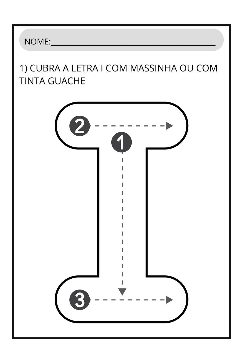 Atividades letra I para imprimir
