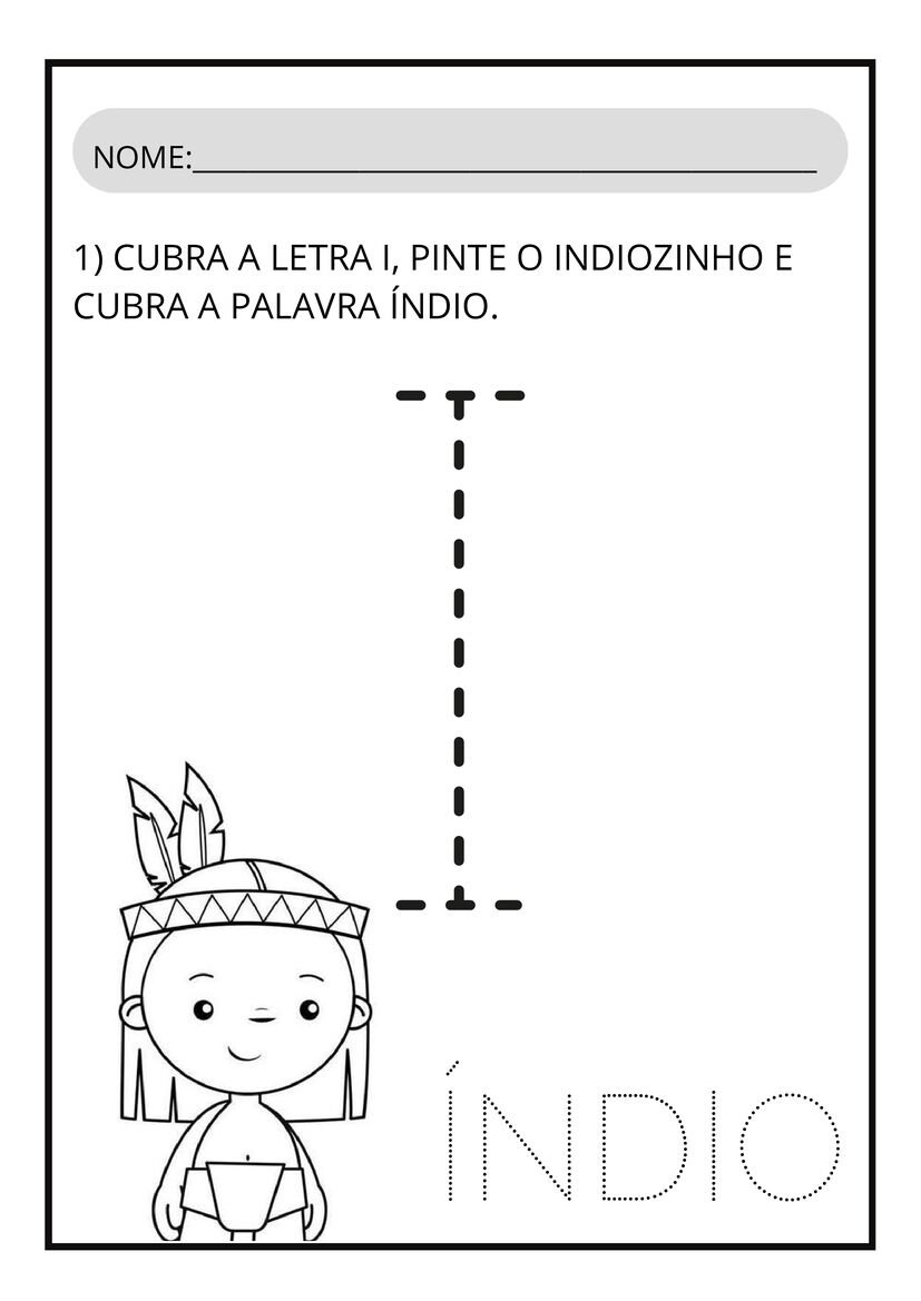 Atividades letra I para imprimir