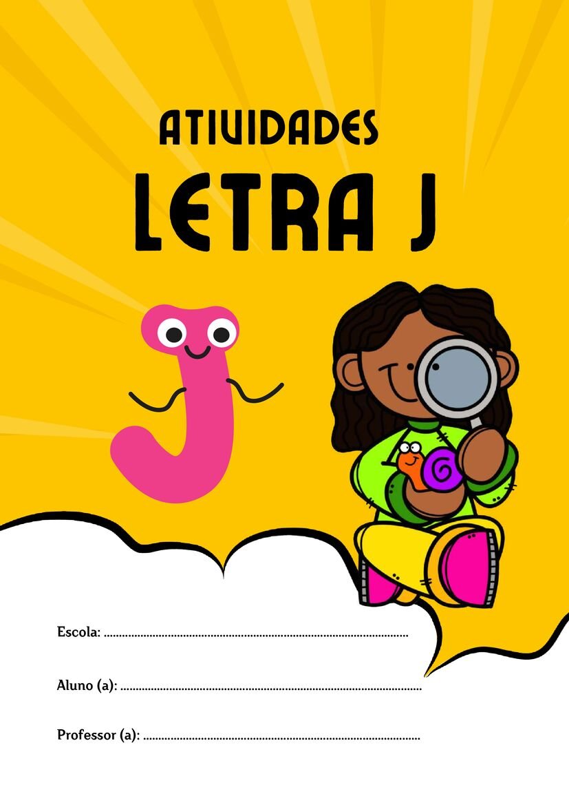 Atividades letra J para imprimir