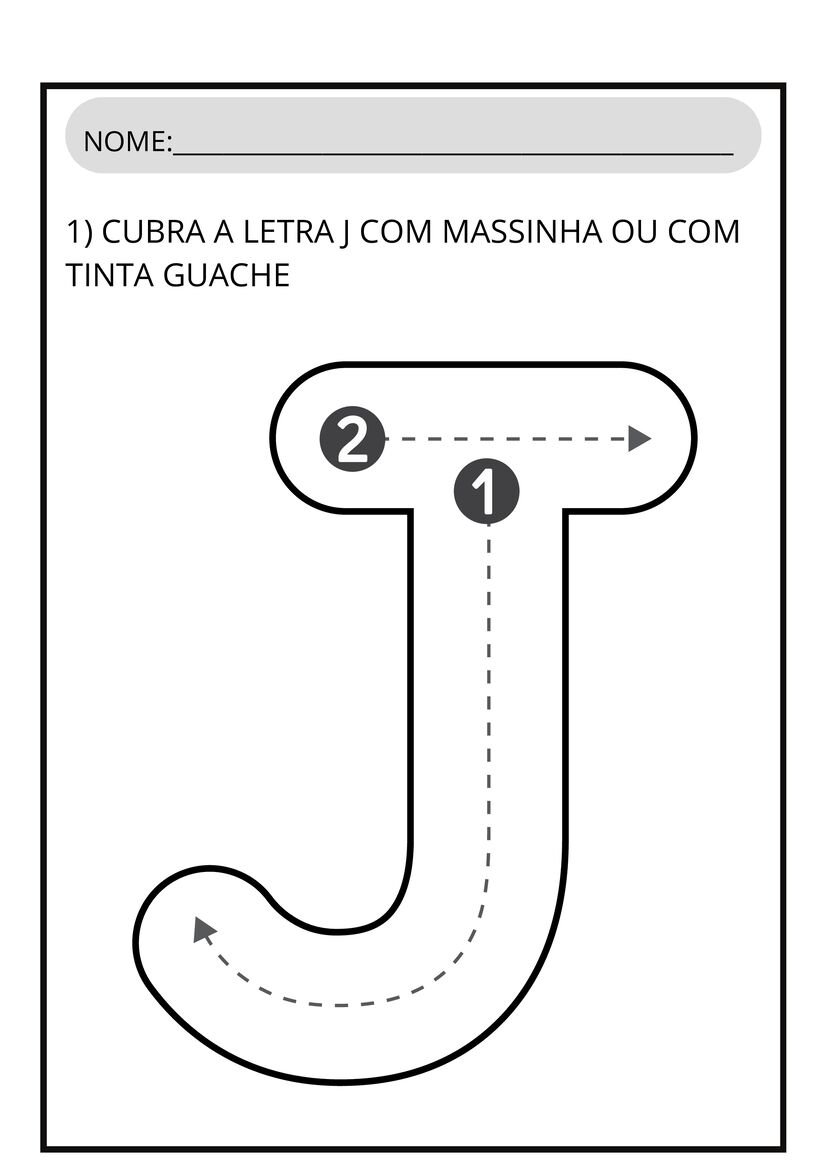 Atividades letra J para imprimir