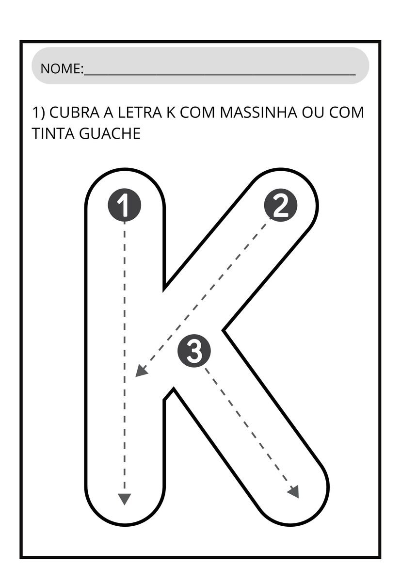 Atividades letra K para imprimir