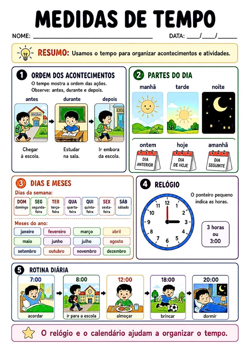 Fichinhas de conceitos matematicos 1º ano para imprimir