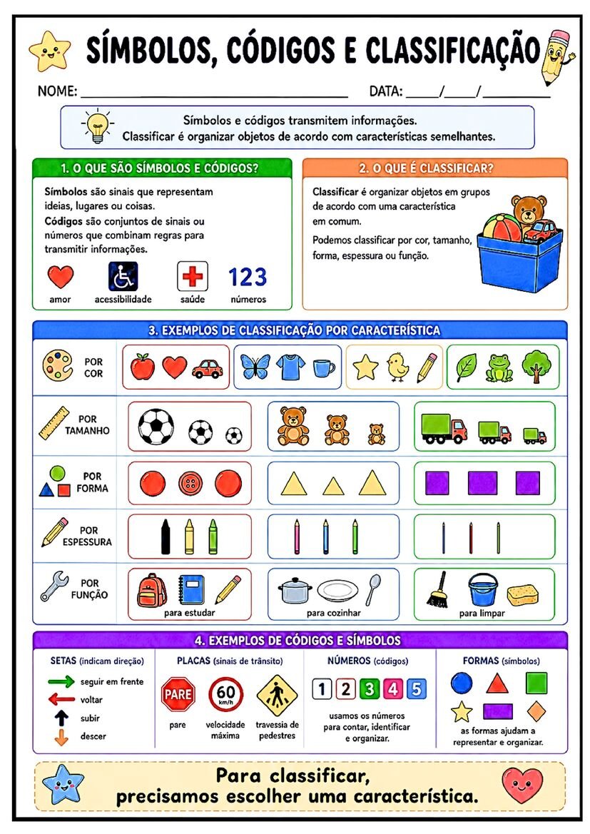 Fichinhas de conceitos matematicos 1º ano para imprimir