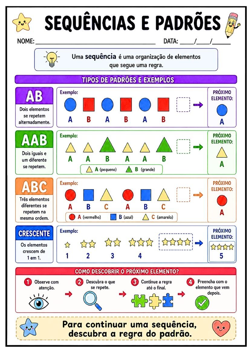 Fichinhas de conceitos matematicos 1º ano para imprimir