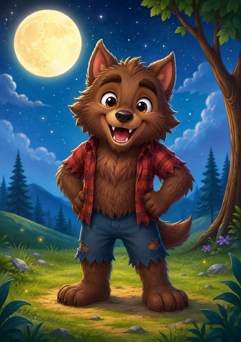 Lobisomem personagem do folclore brasileiro para imprimir