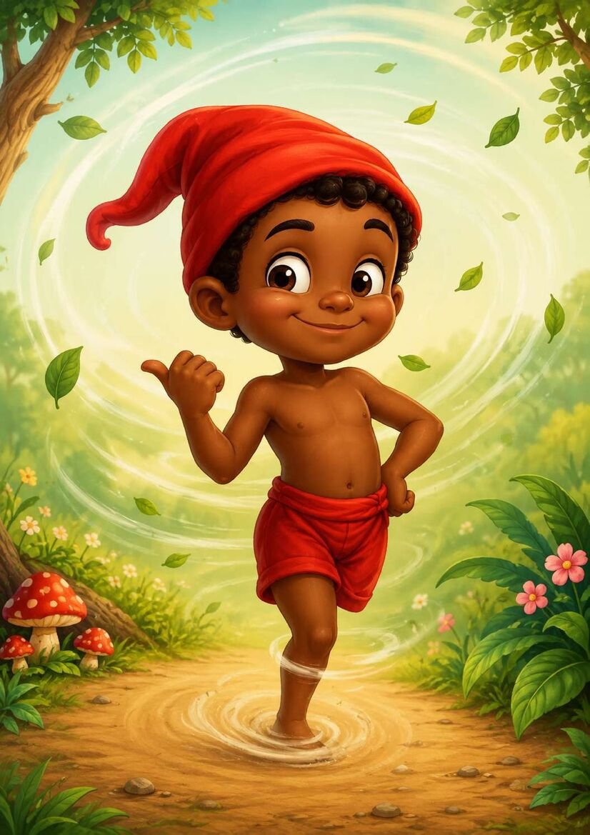 Saci-Pererê personagem do folclore brasileiro para imprimir