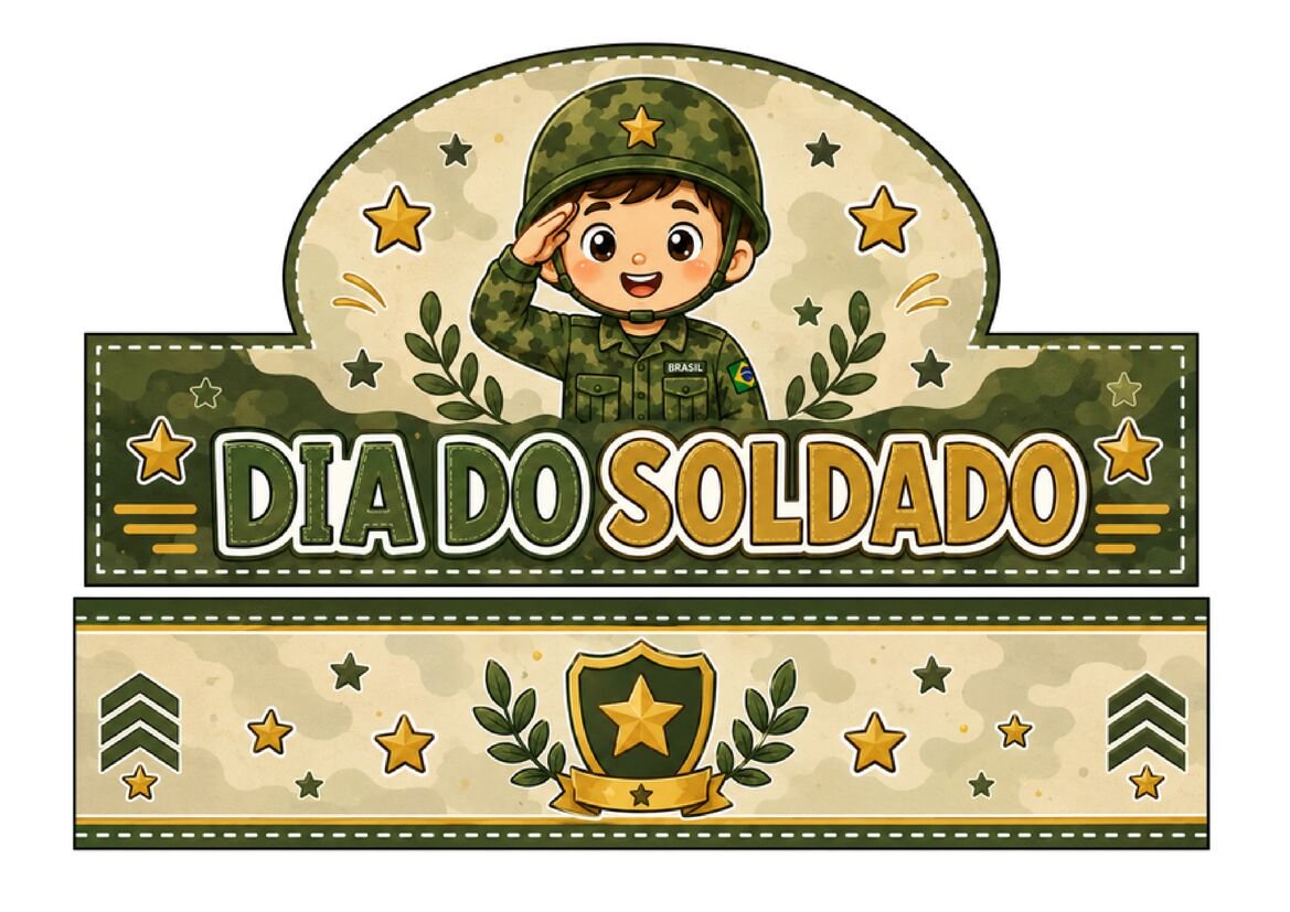 Coroa dia do soldado para imprimir