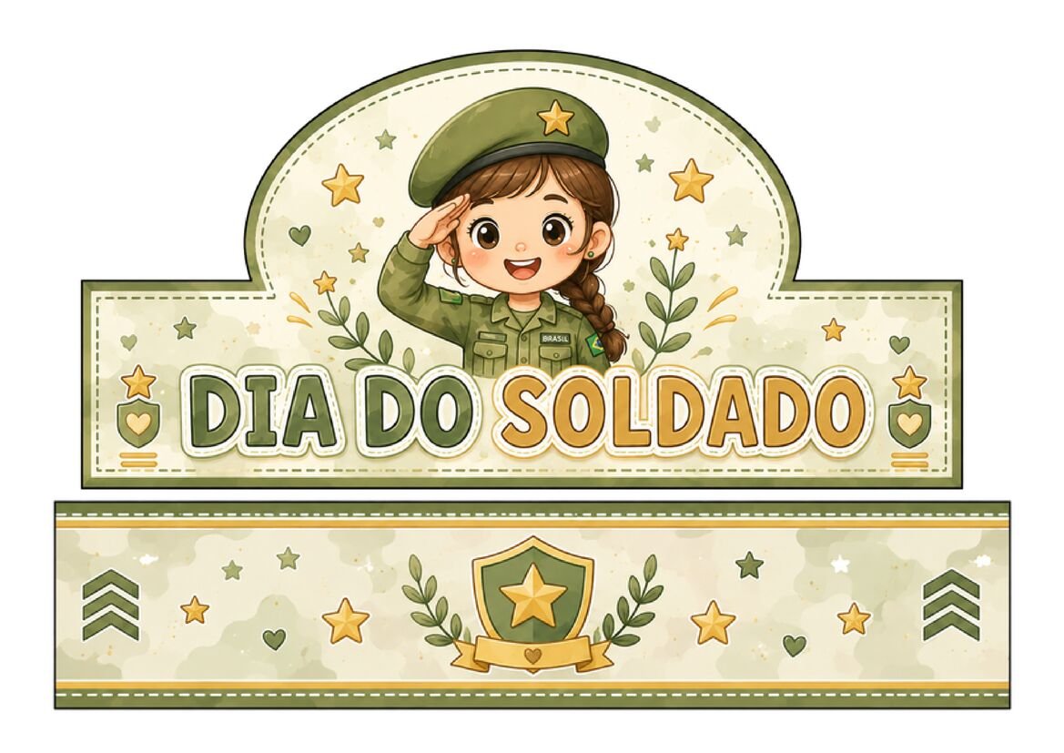 Coroa dia do soldado para imprimir